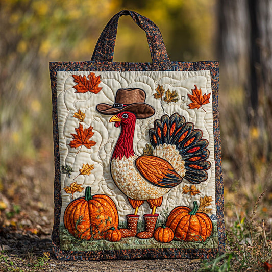 Autumn Turkey WN2209001CL Quilted Tote Bag