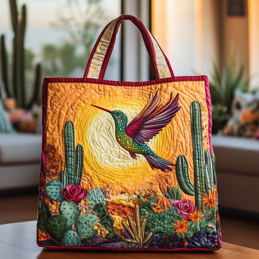 Hummingbird Desert LT2011014CL Quilted Tote Bag