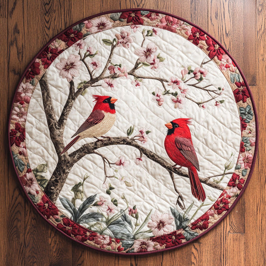 Blooming Cardinal WN2905003CL Quilted Round Mat