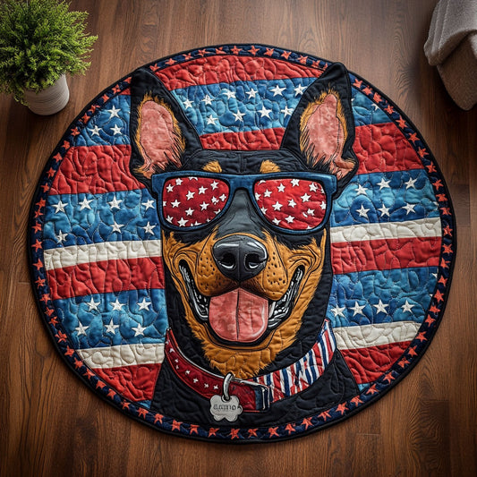 Patrio Doberman CM2005005CL Quilted Round Mat