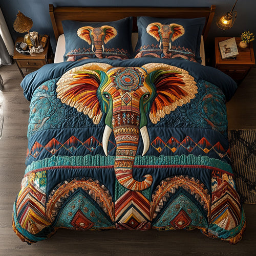 Tribal Elephant Heart WN0910065CL Duvet Cover Set