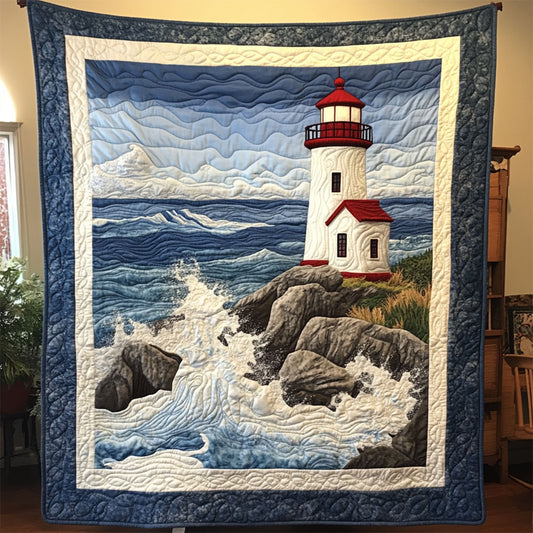 Lighthouse On The Rocks WY0204034CL Quilt