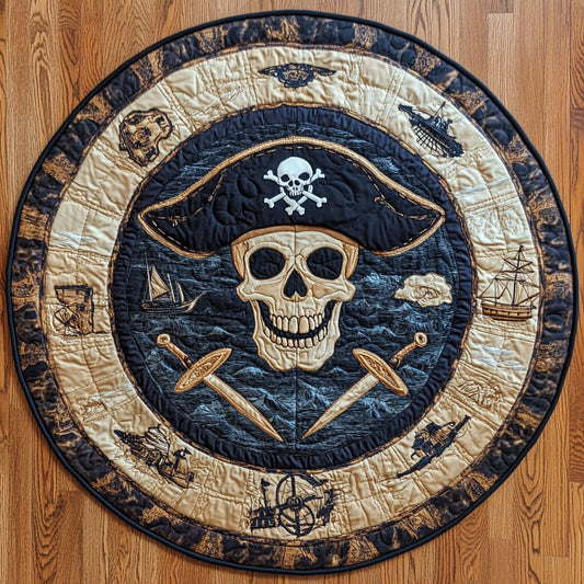 Skull Oracle Veil WN1207065CL Quilted Round Mat