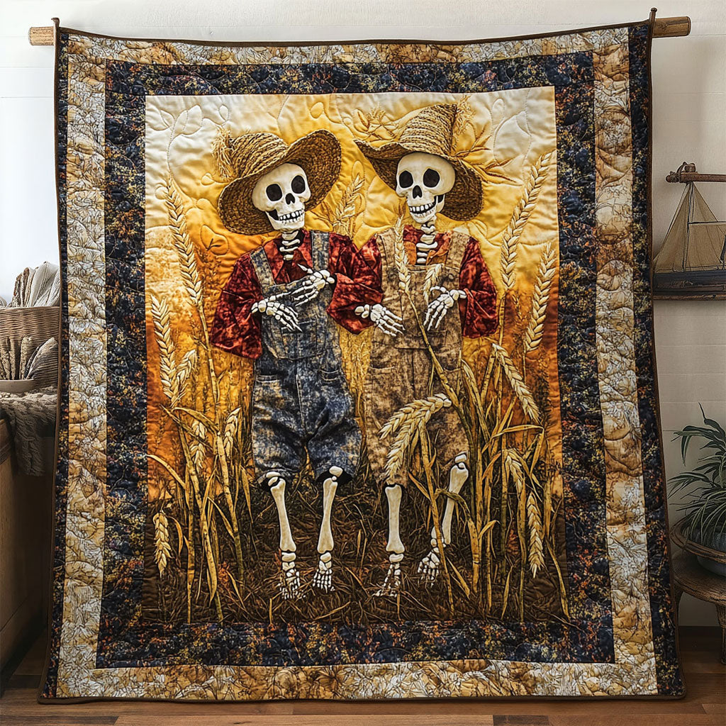 Vintage Skeleton Scarecrow WN2509078CL Quilt