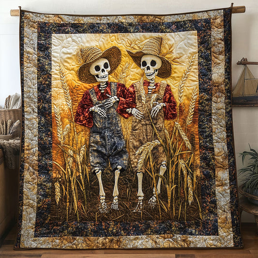 Vintage Skeleton Scarecrow WN2509078CL Quilt