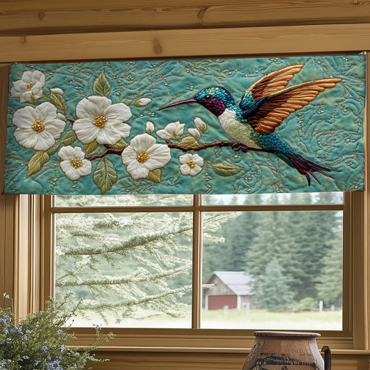 Hummingbird Garden WY2105057CL Quilted Valance
