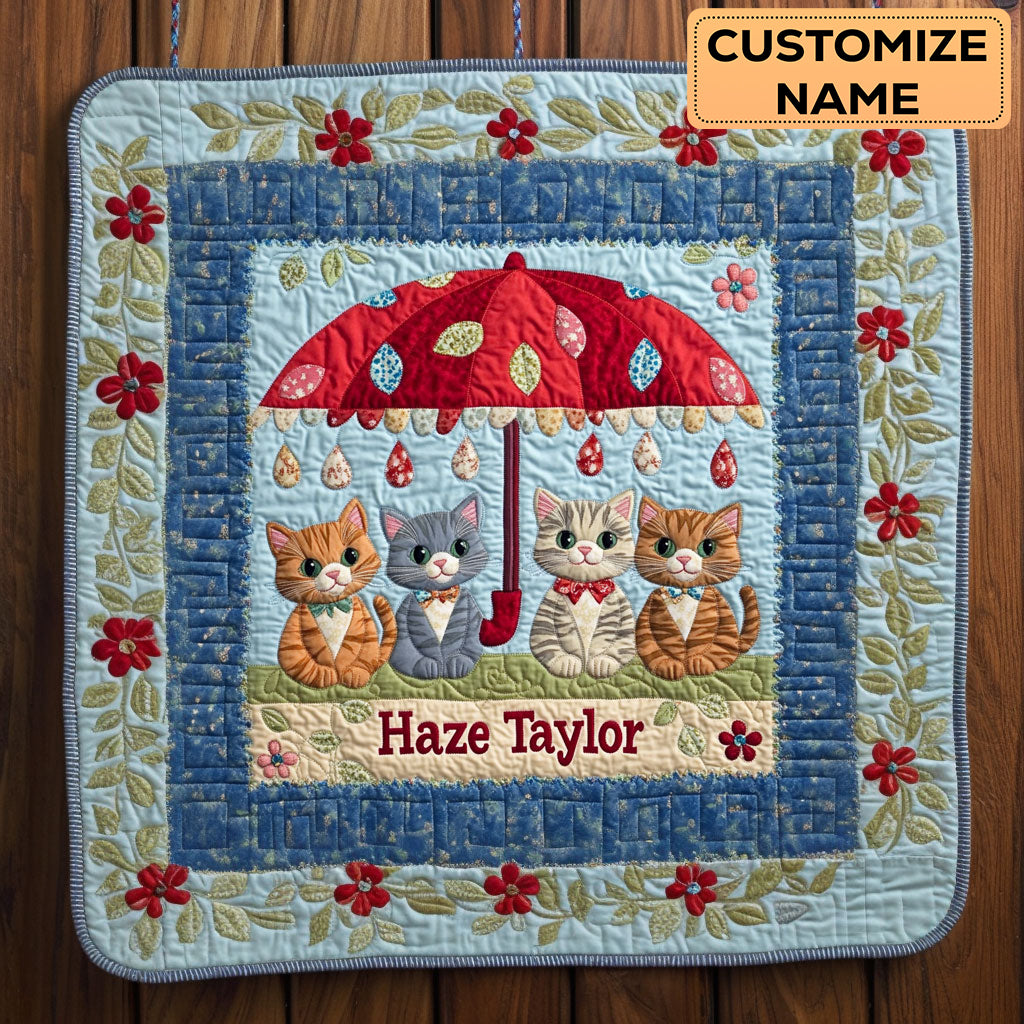 Cat Row WN3107009CL Personalized Baby Quilt