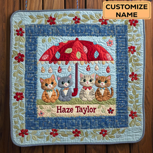 Cat Row WN3107009CL Personalized Baby Quilt