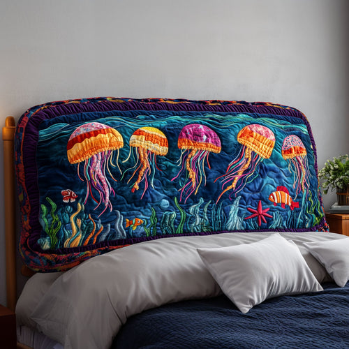 Enchanted Ocean Jellyfish KL3112033CL Quilted Headboard Slipcover