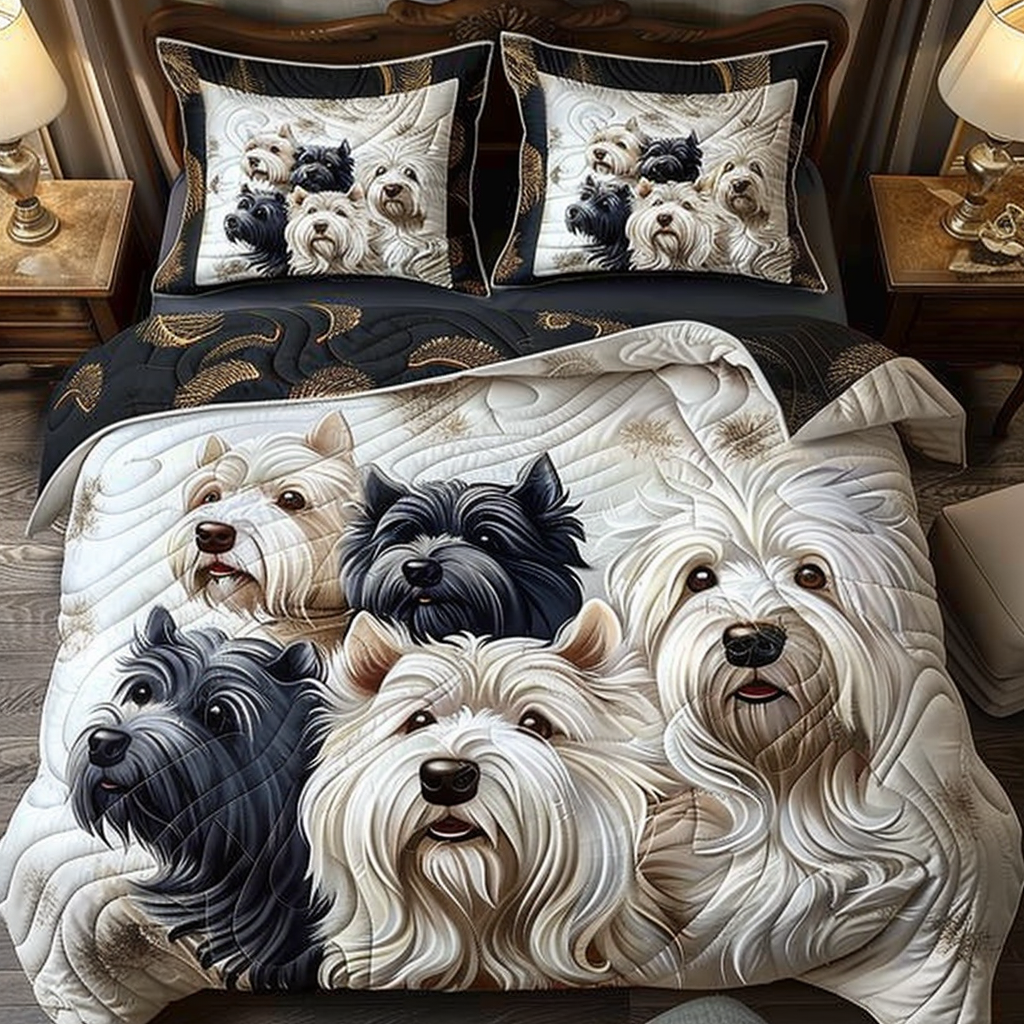 Terrier Family Portrait WY1001087CL Duvet Cover Set