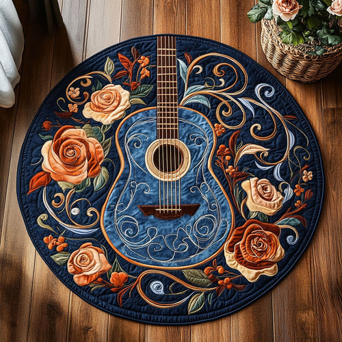 Rosé Guitar Song WY0306025CL Quilted Round Mat