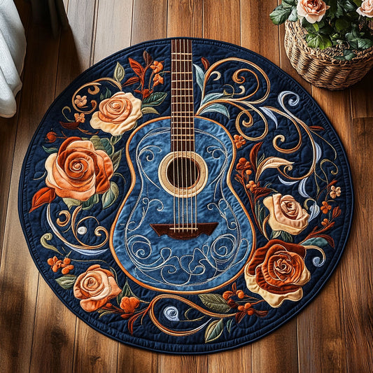 Rosé Guitar Song WY0306025CL Quilted Round Mat