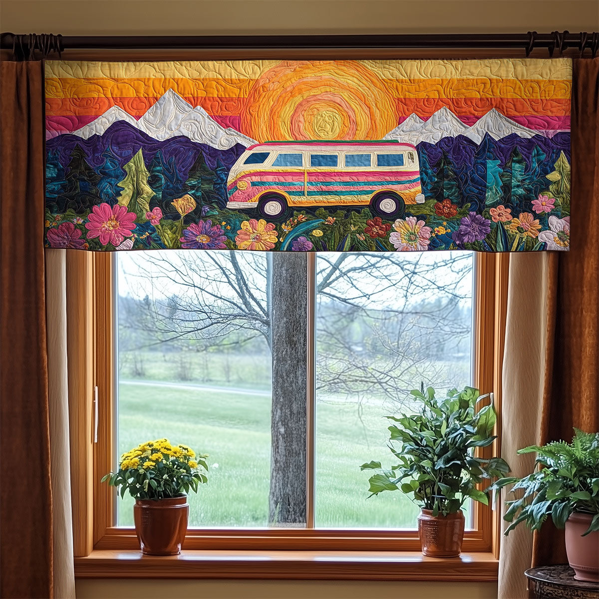 Van Sunset WX1405047CL Quilted Valance