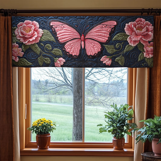 Butterfly Rose WX1305006CL Quilted Valance