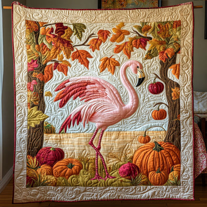 The Flamingo Harvest WY2208110CL Quilt