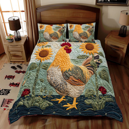 Chicken Sunflower WX0212060CL Duvet Cover Set