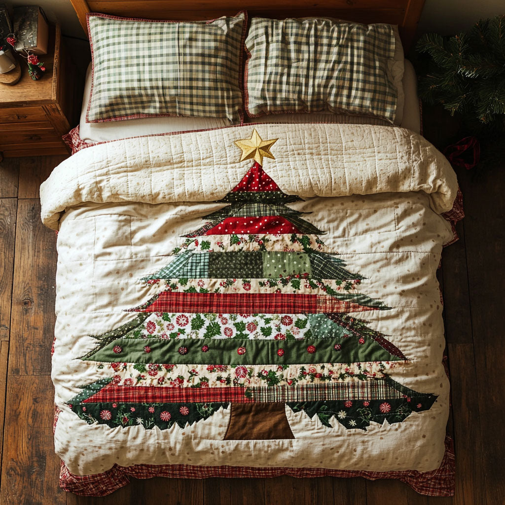 Golden Star Christmas Tree WN1211052CL Duvet Cover Set