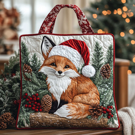 Foxy Yuletide Cheer LT2411025CL Quilted Tote Bag