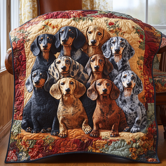 Dachshund Harmony YR1401033CL Quilt