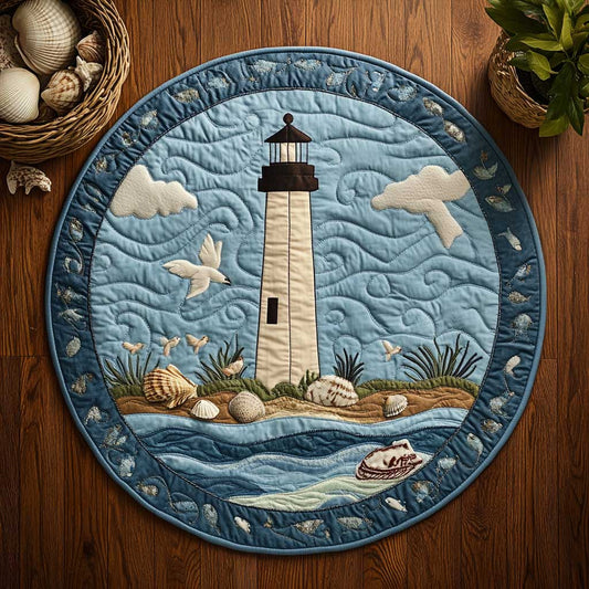 Lighthouse Beacon WN2403048CL Quilted Round Mat