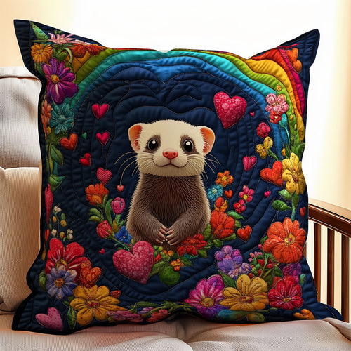 Adorable Ferret WX1401058CL Quilt Pillow Case