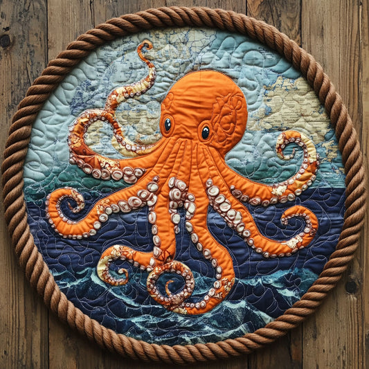 Captain Tentacle CP0907034CL Quilted Round Mat