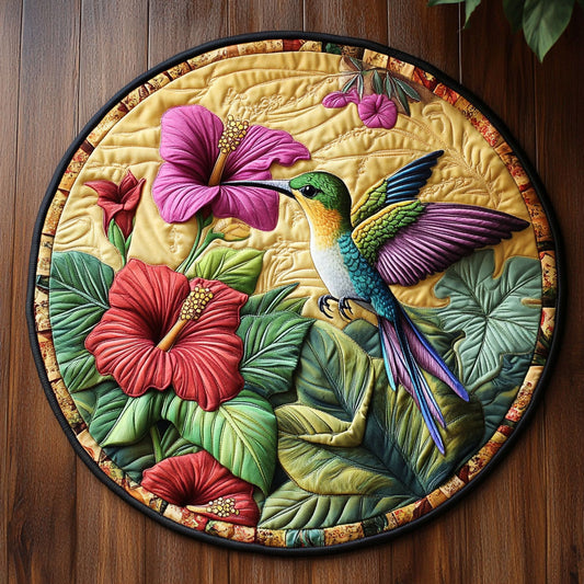 The Hovering Heart CM3005032CL Quilted Round Mat