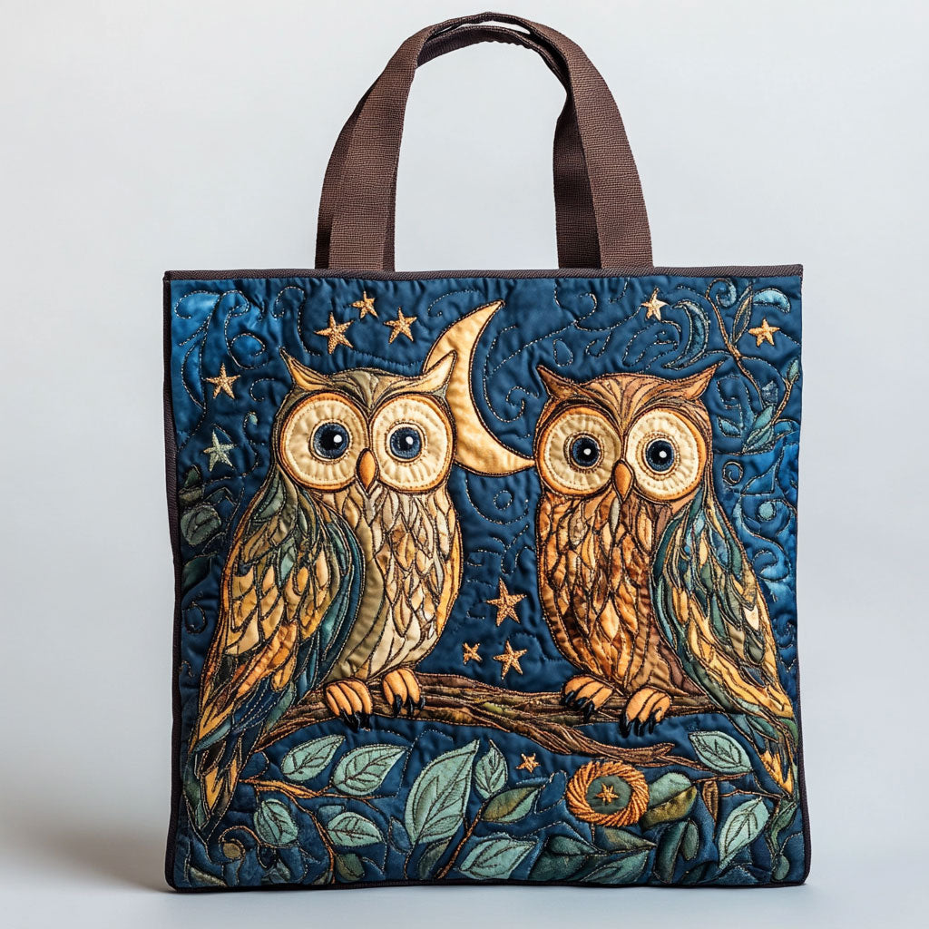 Starry Owl WN2709071CL Quilted Tote Bag
