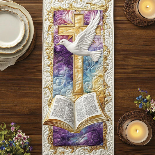 Dove Heaven CW2305418CL Quilted Table Runner