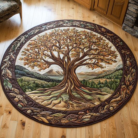 Tree of life CM2403017CL Quilted Round Mat