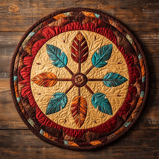 Native Tribal Pulse WN1407068CL Quilted Round Mat