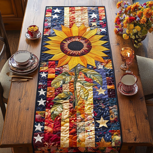 Sunflower Heritage WN1206073CL Quilted Table Runner