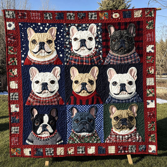 Winter French Bulldog WJ0212039CL Quilt