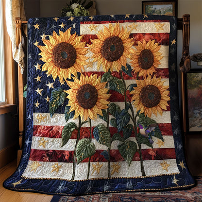 Patriotic Sunflowers WN1211086CL Quilt