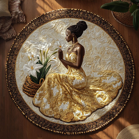 Lily Of Light WY0306018CL Quilted Round Mat