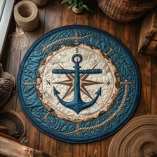 Anchored Path WY1106004CL Quilted Round Mat