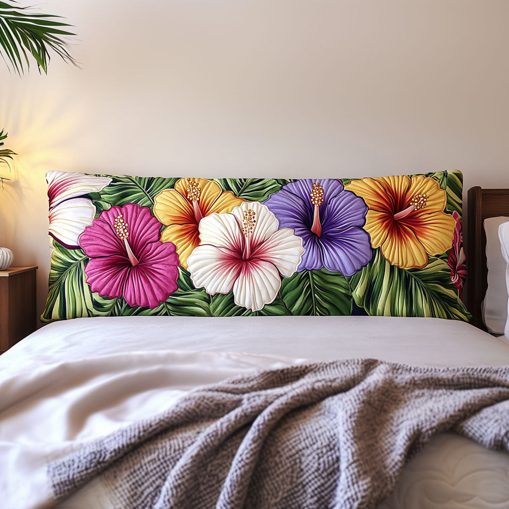 Tropical Hibiscus Bloom KL2212017CL Quilted Headboard Slipcover