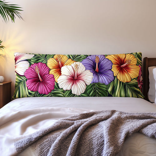 Tropical Hibiscus Bloom KL2212017CL Quilted Headboard Slipcover