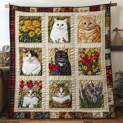 Golden Field Cat WN0611055CL Quilt