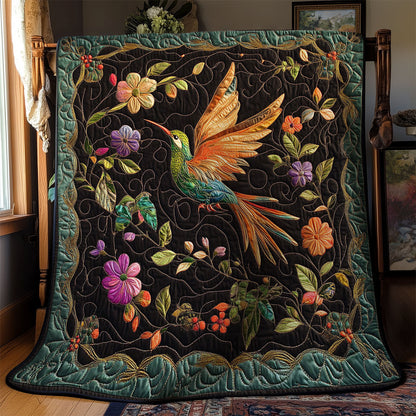 Hummingbird In Night Garden WY0503113CL Quilt