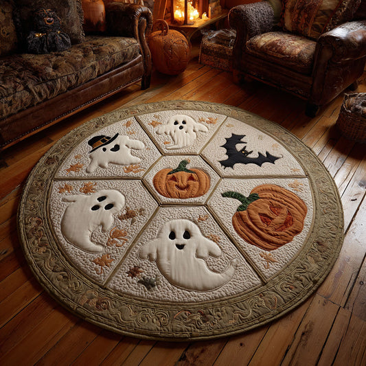 Halloween Ghost Parade CW0808003CL Quilted Round Mat