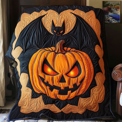 Gothic Pumpkin Bat WY1407074CL Quilt