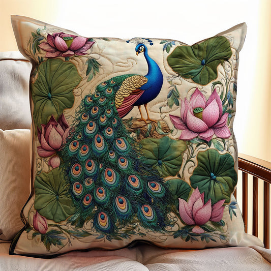 Peacock Lotus WX2201132CL Quilt Pillow Case