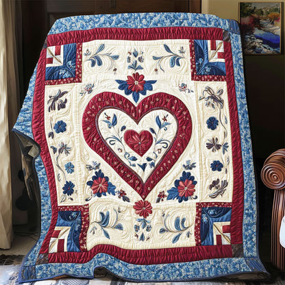 Heart Floral WP1102007CL Quilt