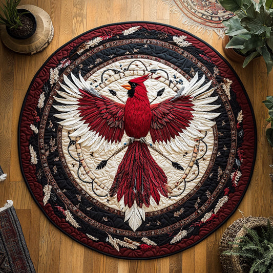 Cardinal Blessings WY3006021CL Quilted Round Mat