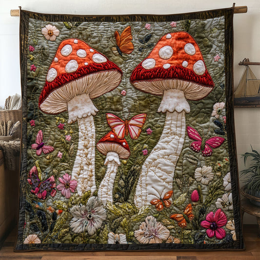 Butterfly Mushroom Garden WN2605040CL Quilt