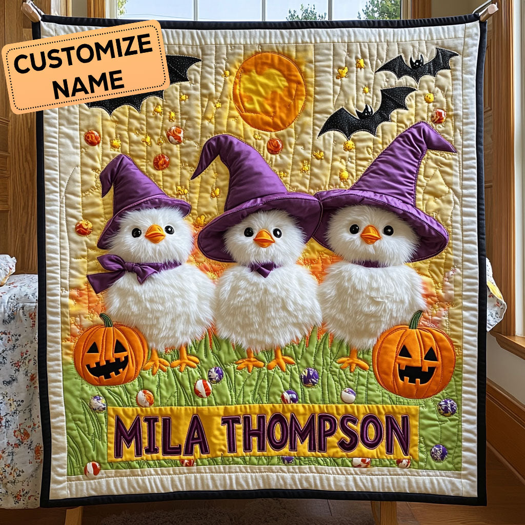 Witchy Peepers CP3107065CL Personalized Baby Quilt