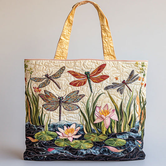 Whispering Dragonfly WN2209092CL Quilted Tote Bag