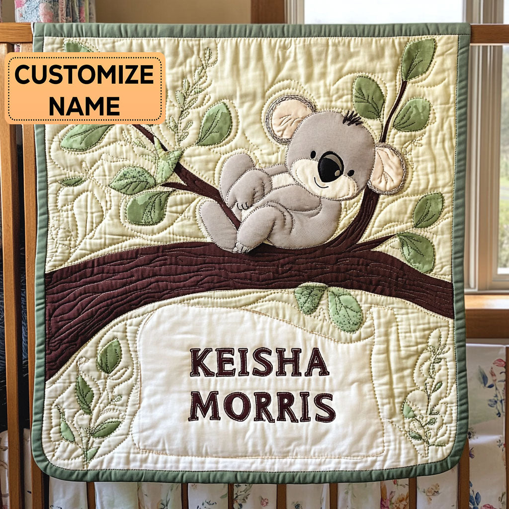 Tree Hug Time CP2507012CL Personalized Baby Quilt