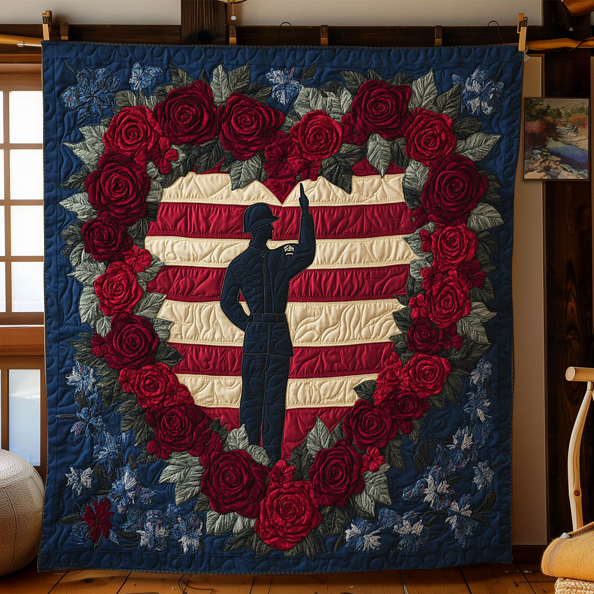 American Soldier Heart WN1306001CL Quilt